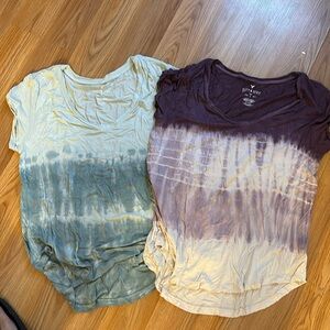 American eagle tie dye shirts selling 2 together